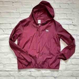#40 PINK Victoria's Secret 1/2 Zip Windbreaker in Plum